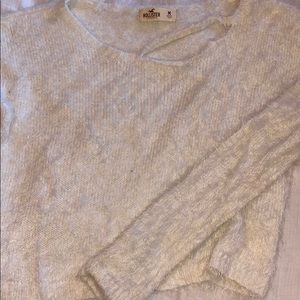 fuzzy cropped sweater